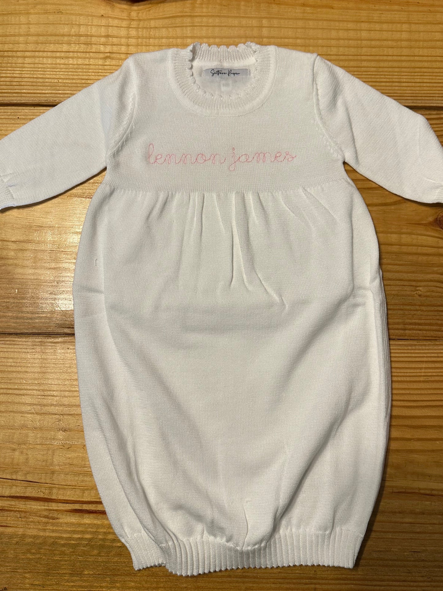 Knit Newborn Gown