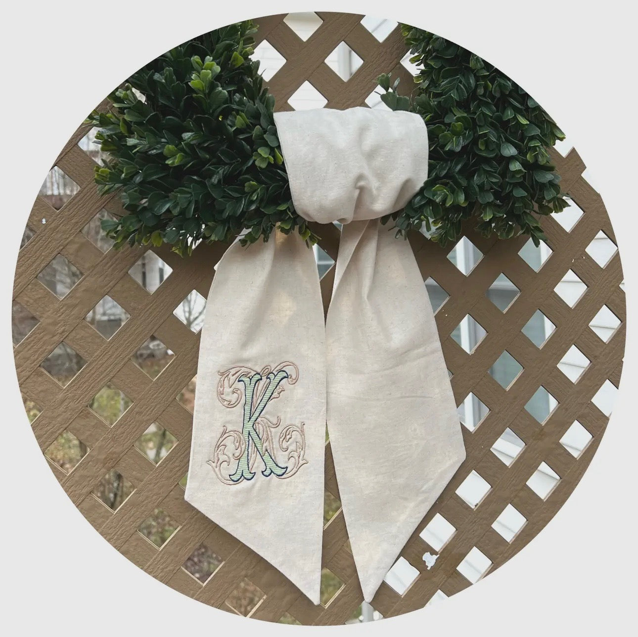 Linen Wreath Sash