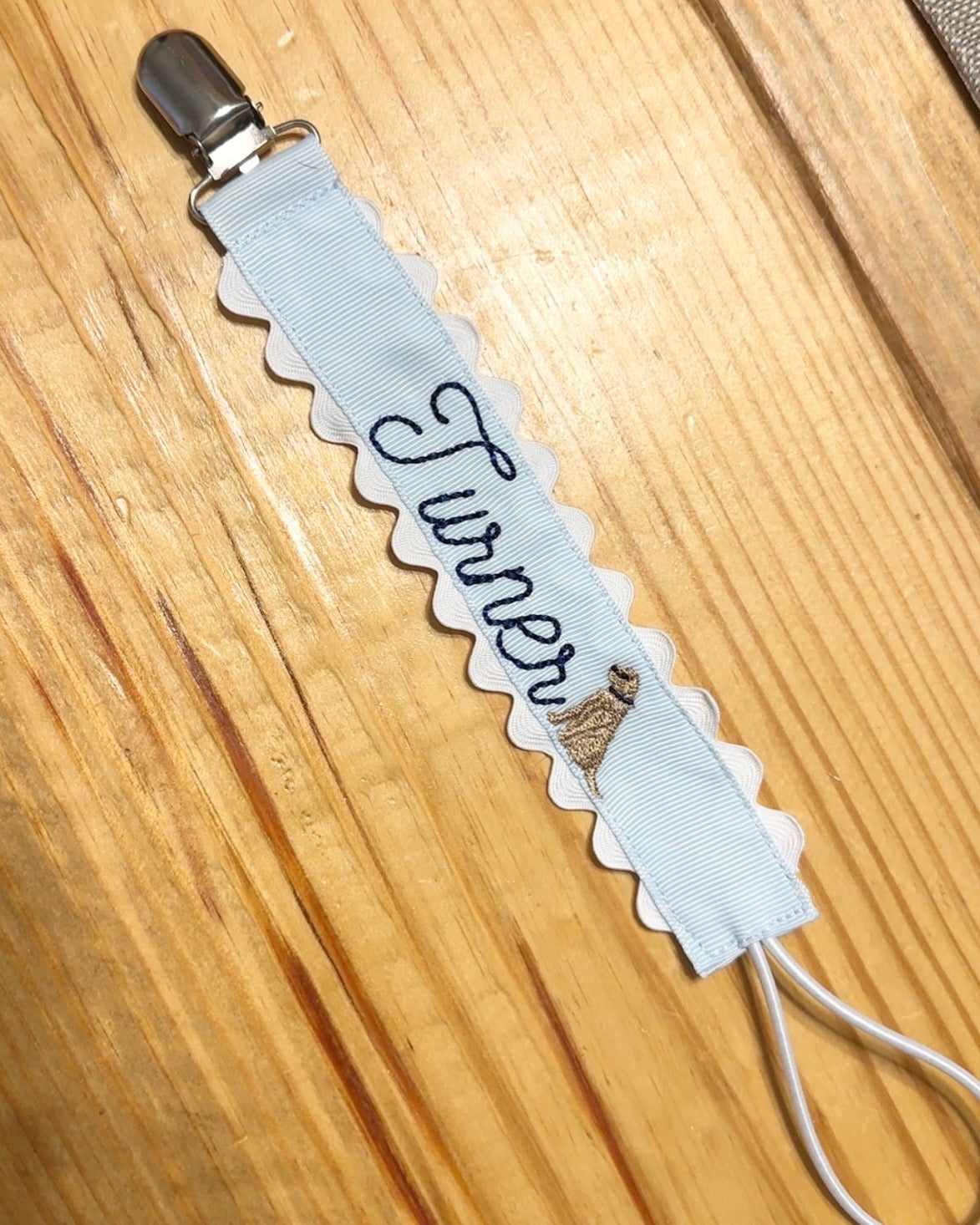 Paci Clip - Ricrac Trim