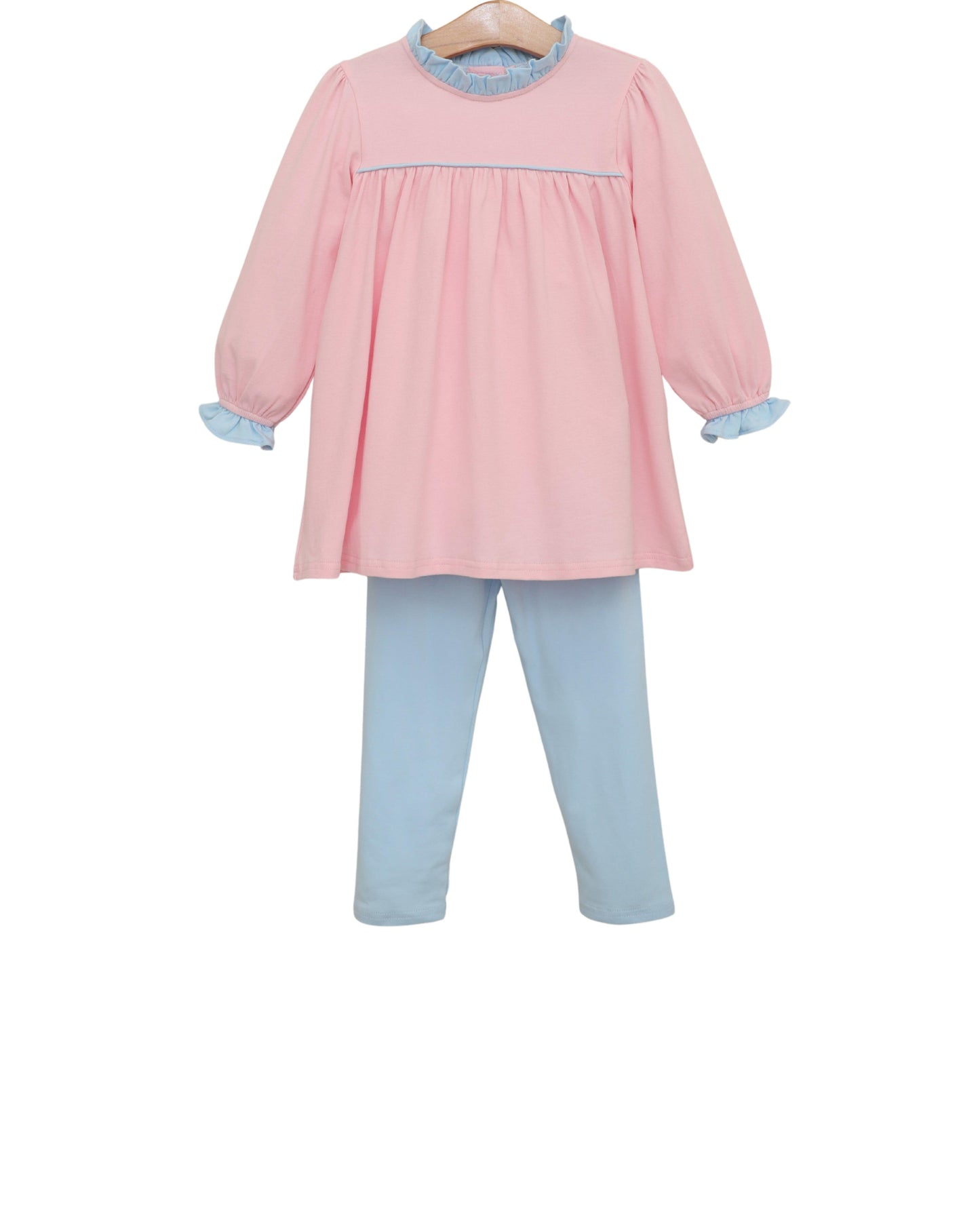 Annie Pants Set - Light Pink/Light Blue