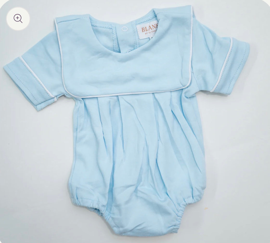 Blue Knit Bib Bubble