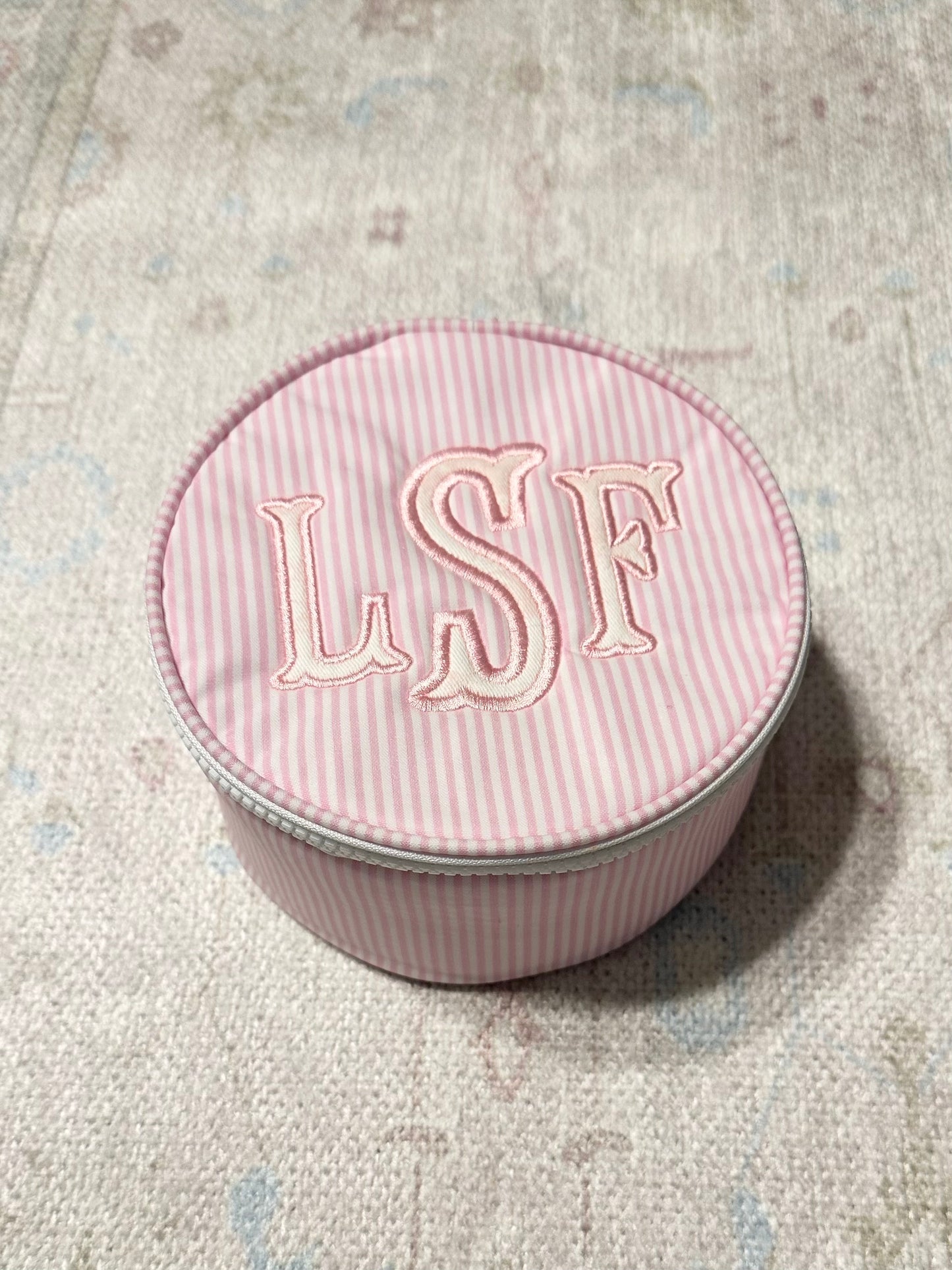 6" Pink Preppy Stripe Button
Bag