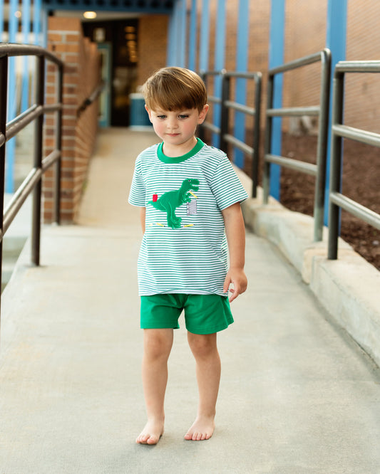Back to School Dino Short Set