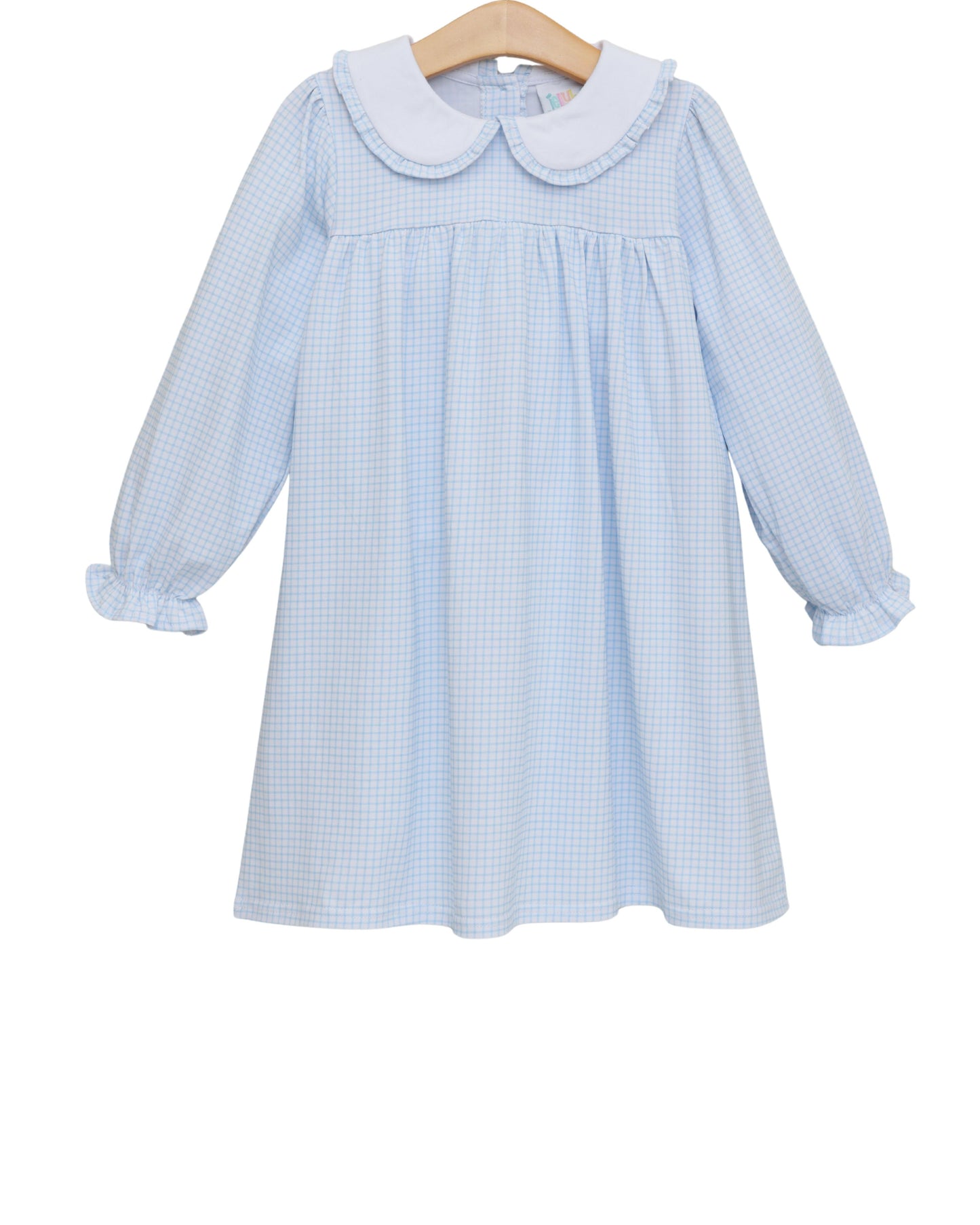 Catherine Dress - Light Blue Windowpane