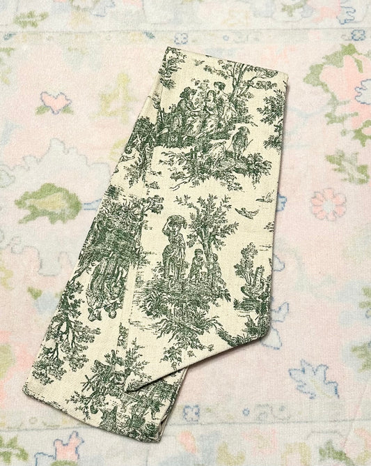 French Toile Wreath Sash