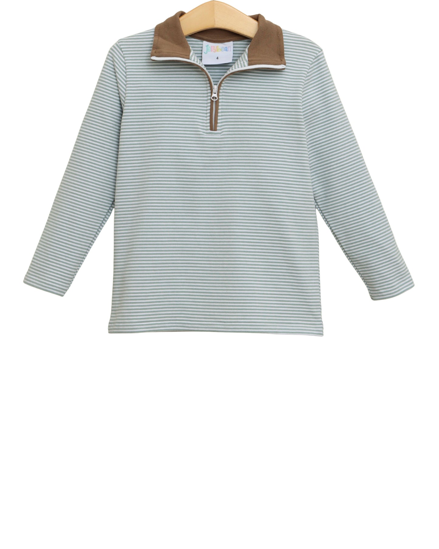 Evan Pullover - Dusty Sage/Light Brown