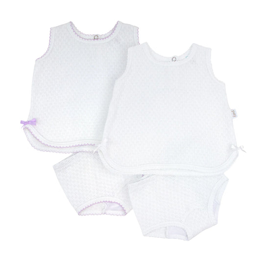 Paty Knit Solid Color Diaper Set- Bow or No Bow -PREORDER