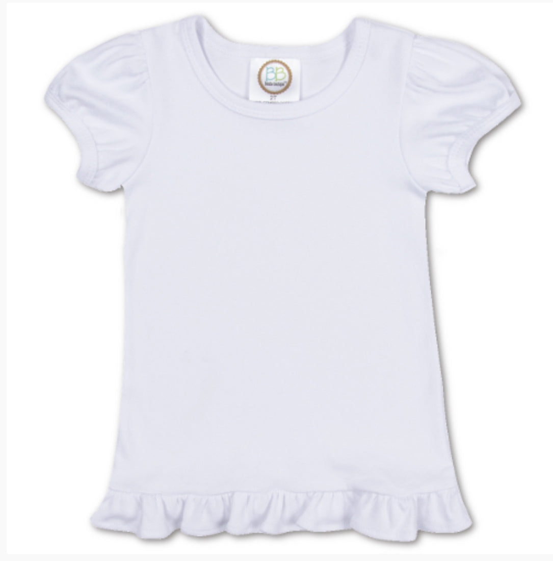 Short Sleeve Ruffle Tee