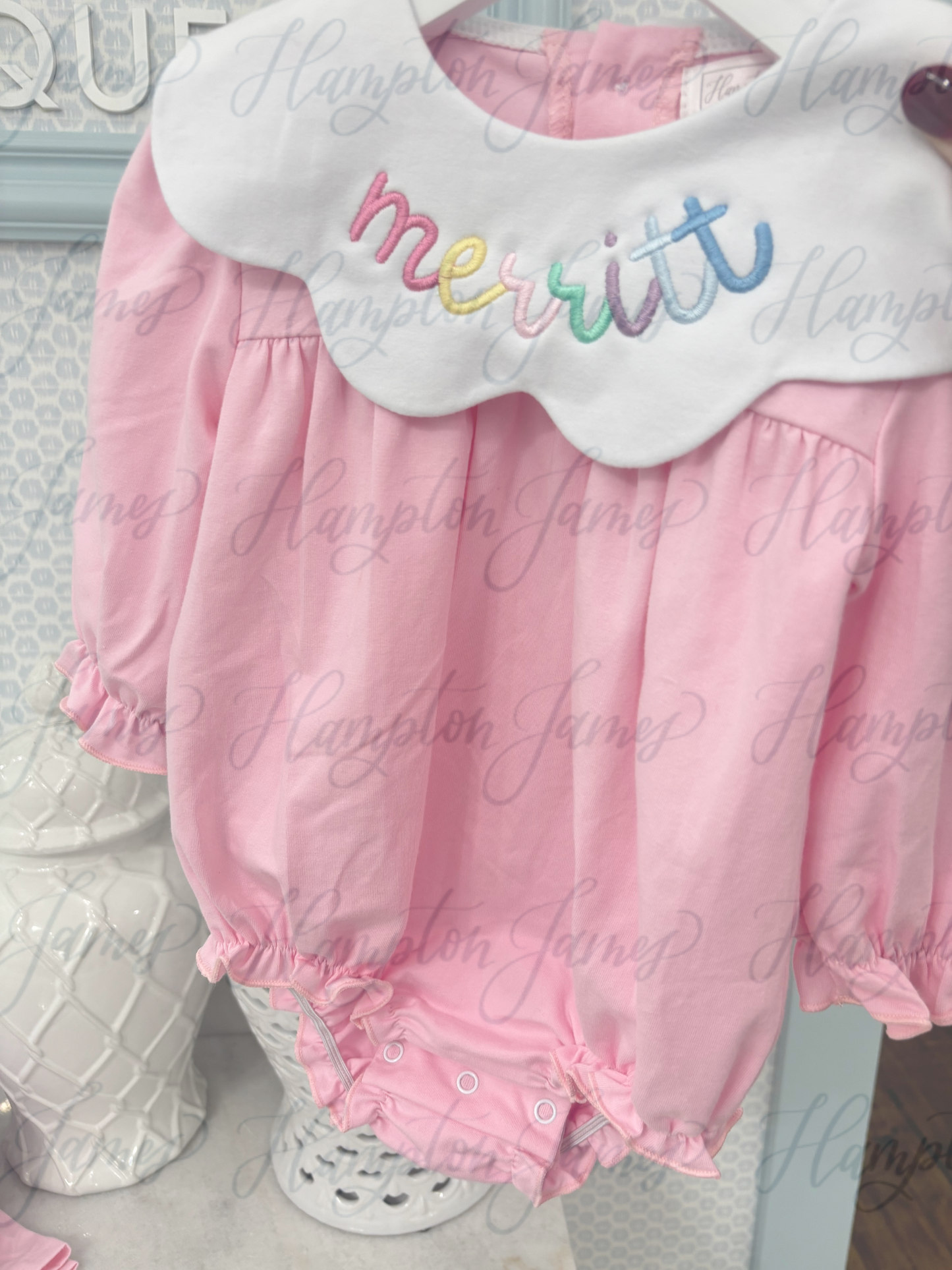 Lottie Pink Scalloped Collar Bubble