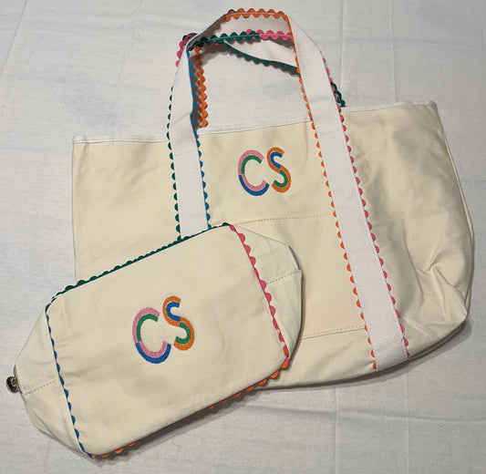 Ricrac Trim Tote READ DESCRIPTION