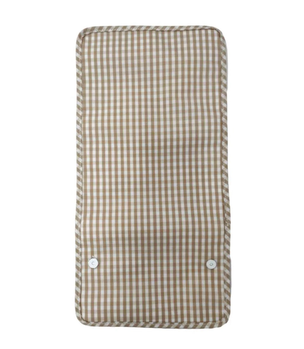 TRVL Hanging Toiletry Bag - Gingham Khaki
