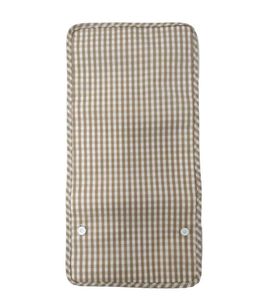 TRVL Hanging Toiletry Bag - Gingham Khaki