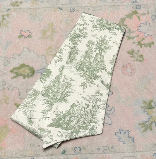 French Toile Wreath Sash