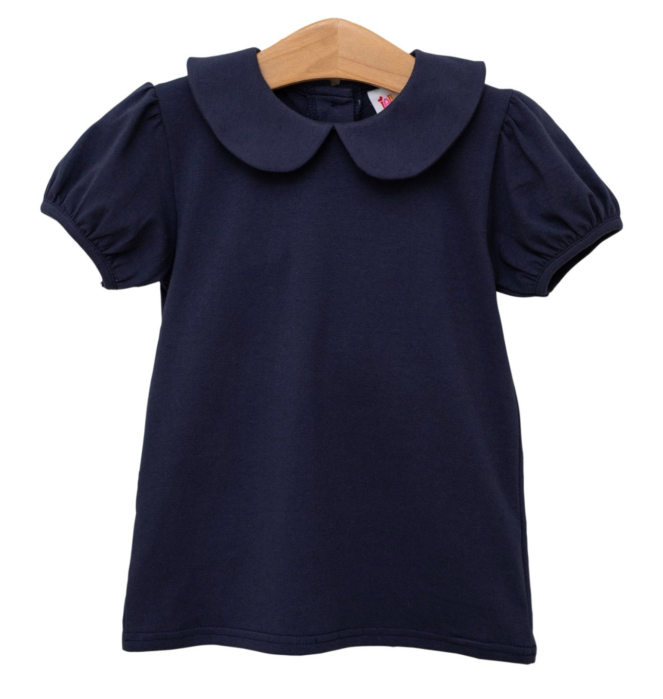 Peter Pan Collar Top - Navy