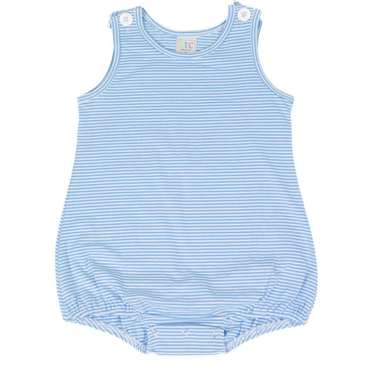 Unisex Knit Bubble - Blue/White Microstripe