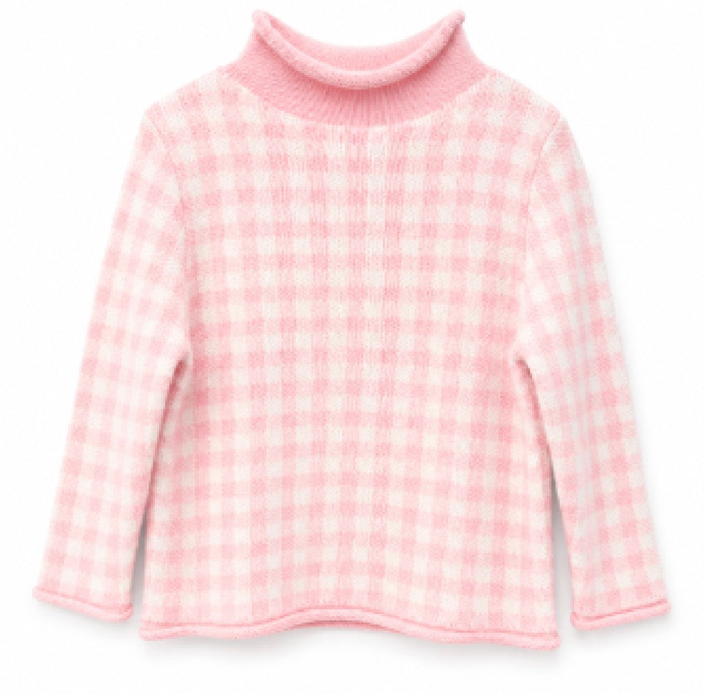 Gingham Rollneck Sweater - Preorder