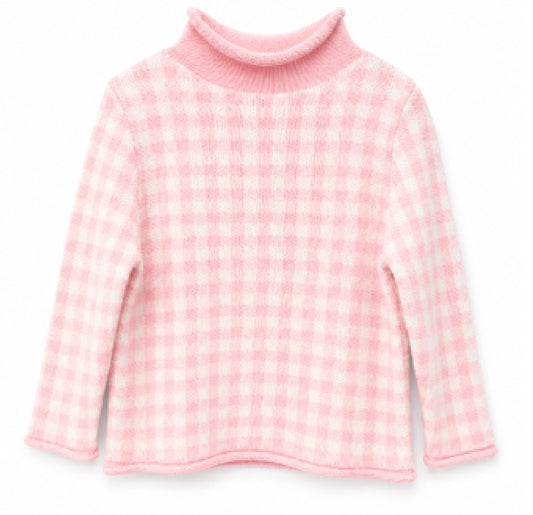 Gingham Rollneck Sweater - Preorder