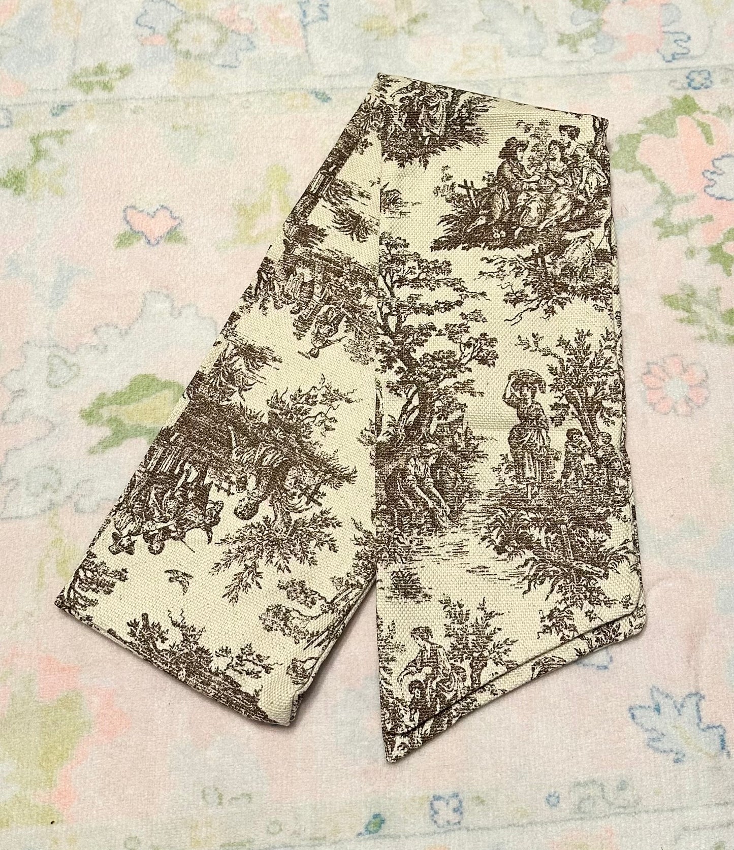 French Toile Wreath Sash