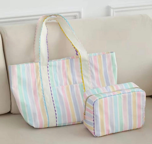 Colorful Striped Tote