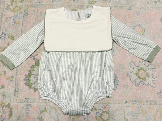 Sage Stripe Bubble - Boy