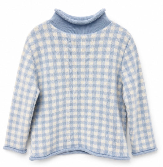 Gingham Rollneck Sweater - Preorder