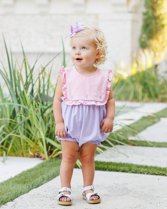 Amelia Bubble - Pink and Lavender Stripe