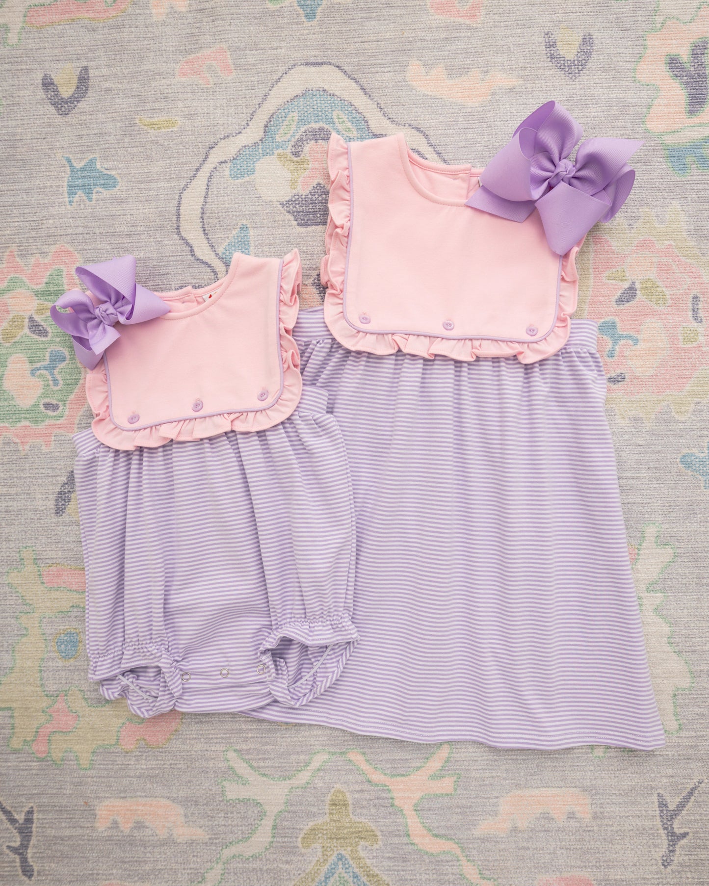 Amelia Bubble - Pink and Lavender Stripe