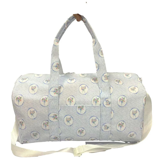 TRVL Weekender Duffel - Medallion Floral Blue
