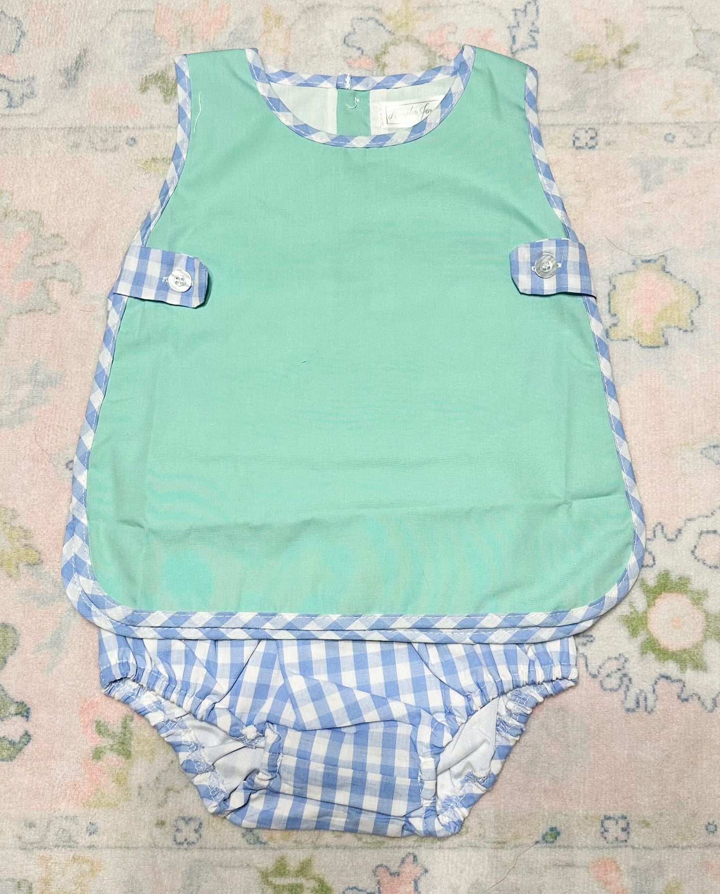 Gingham & Mint Diaper Set