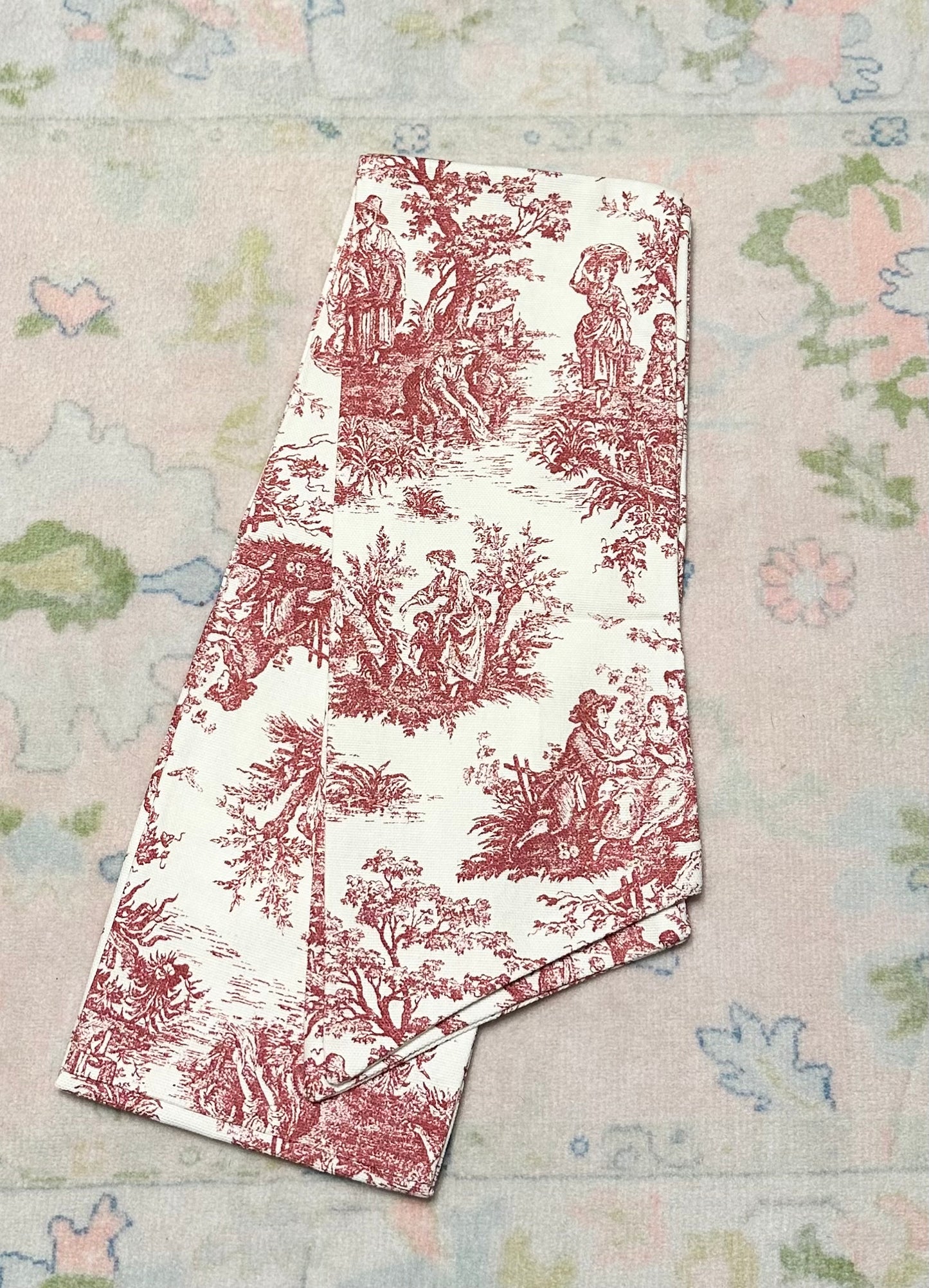 French Toile Wreath Sash