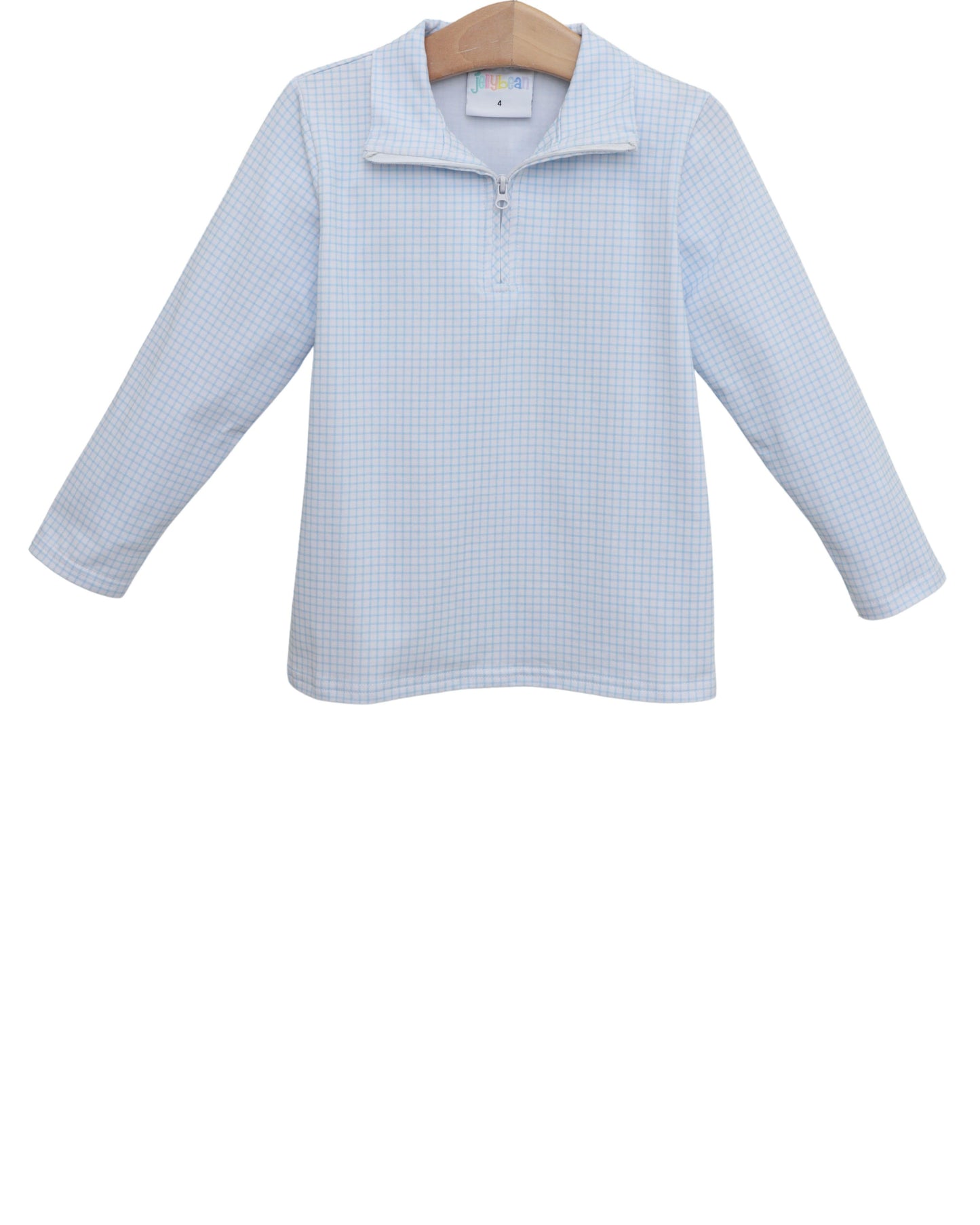 Evan Pullover - Light Blue Windowpane