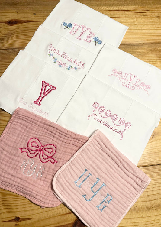 Custom Burp Cloth Bundle