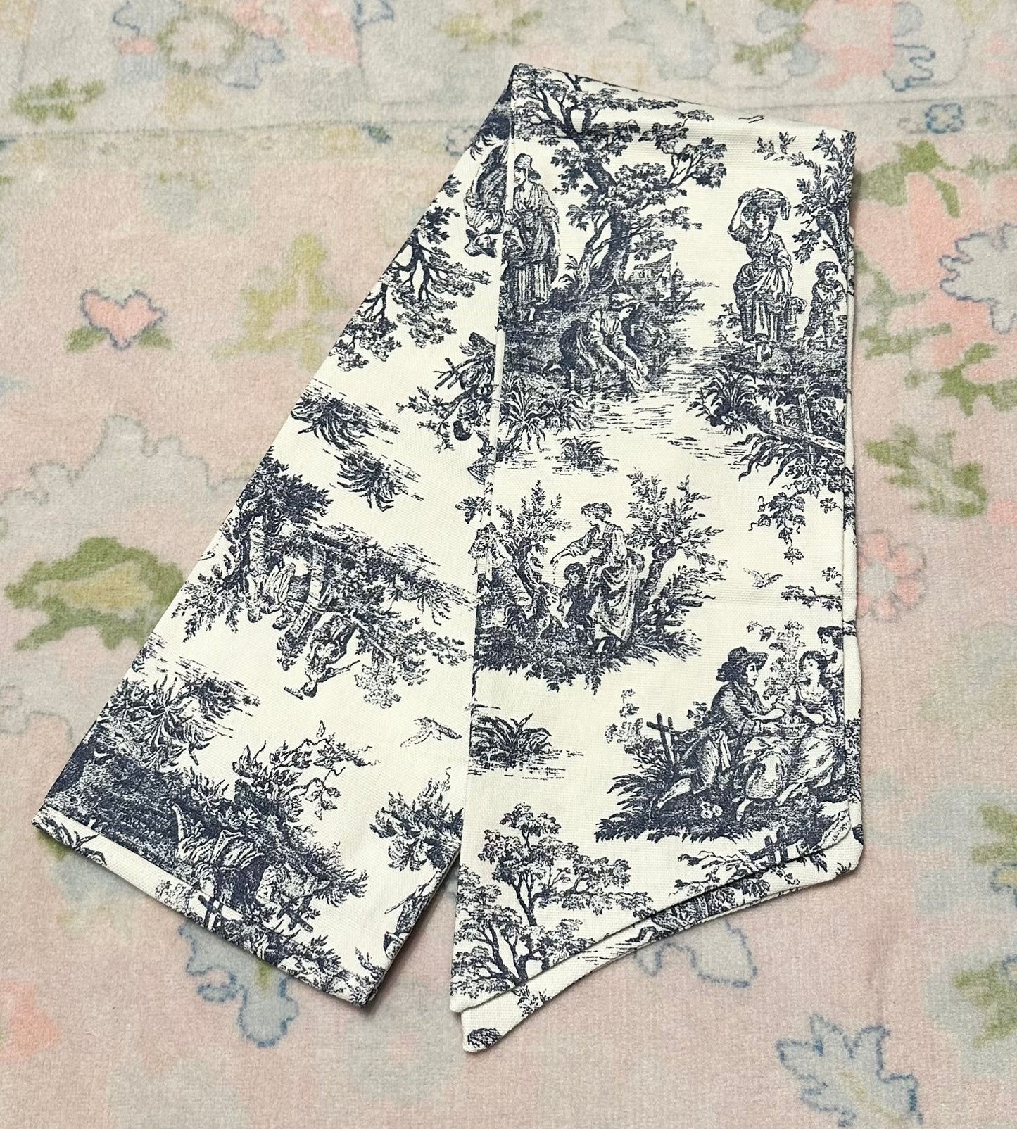 French Toile Wreath Sash