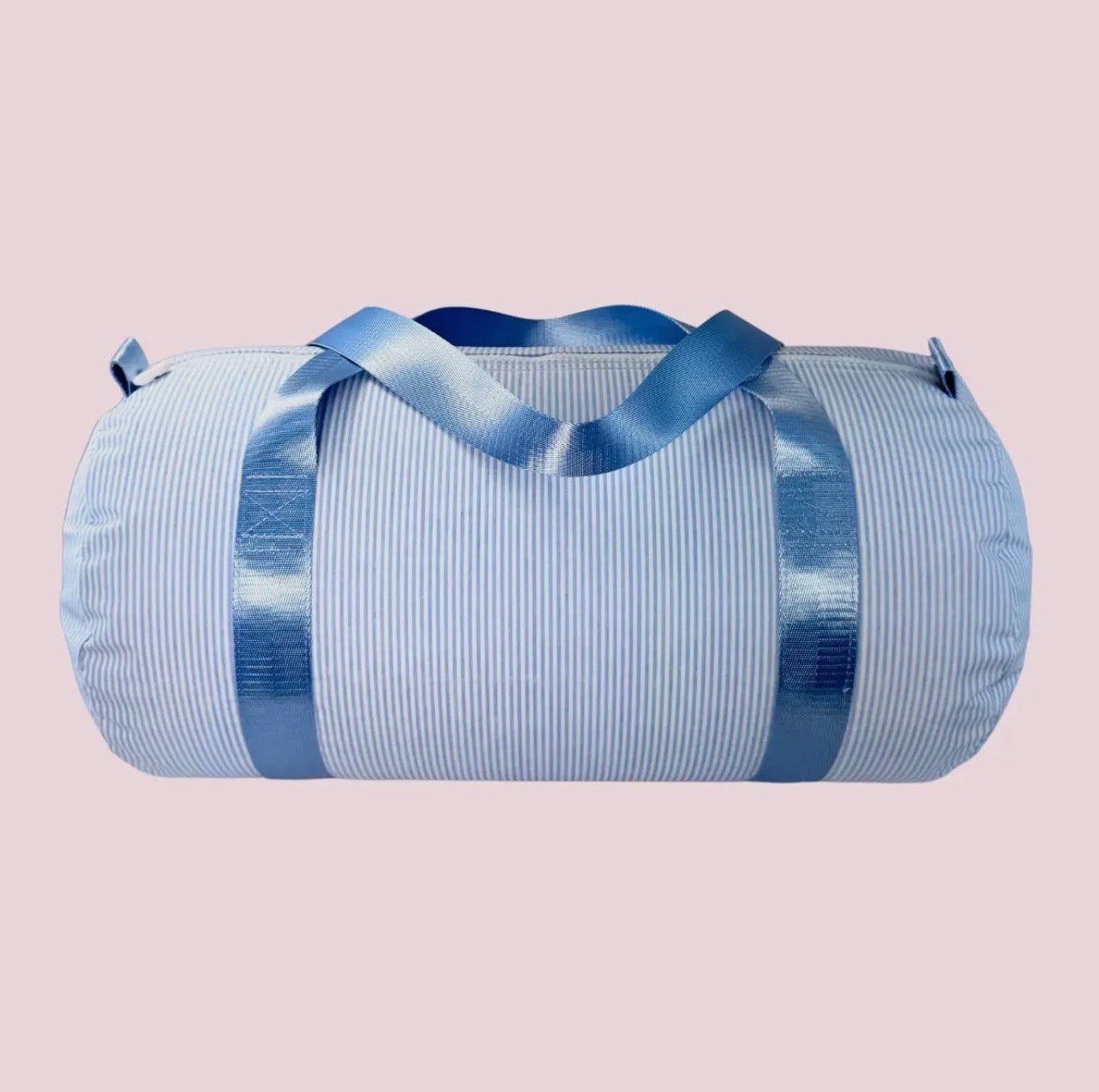 Baby Blue Preppy Stripe - Medium Duffle