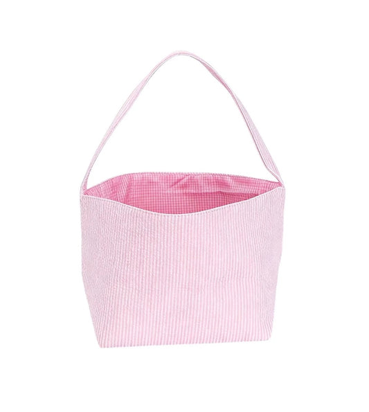 Pink Seersucker Bucket