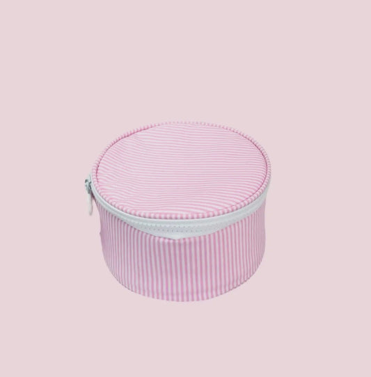 6" Pink Preppy Stripe Button
Bag