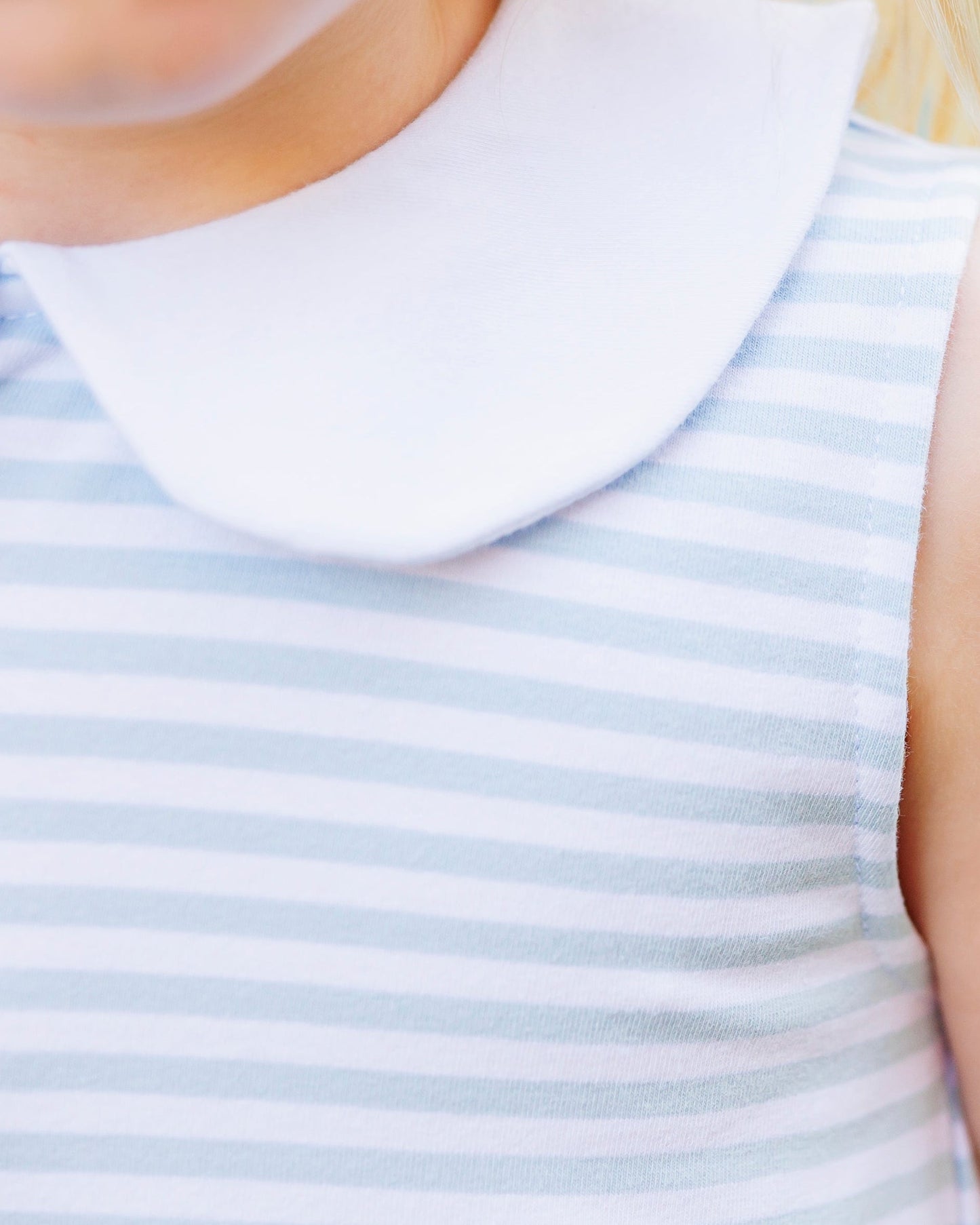Georgia Dress - Light Blue Medium Stripe