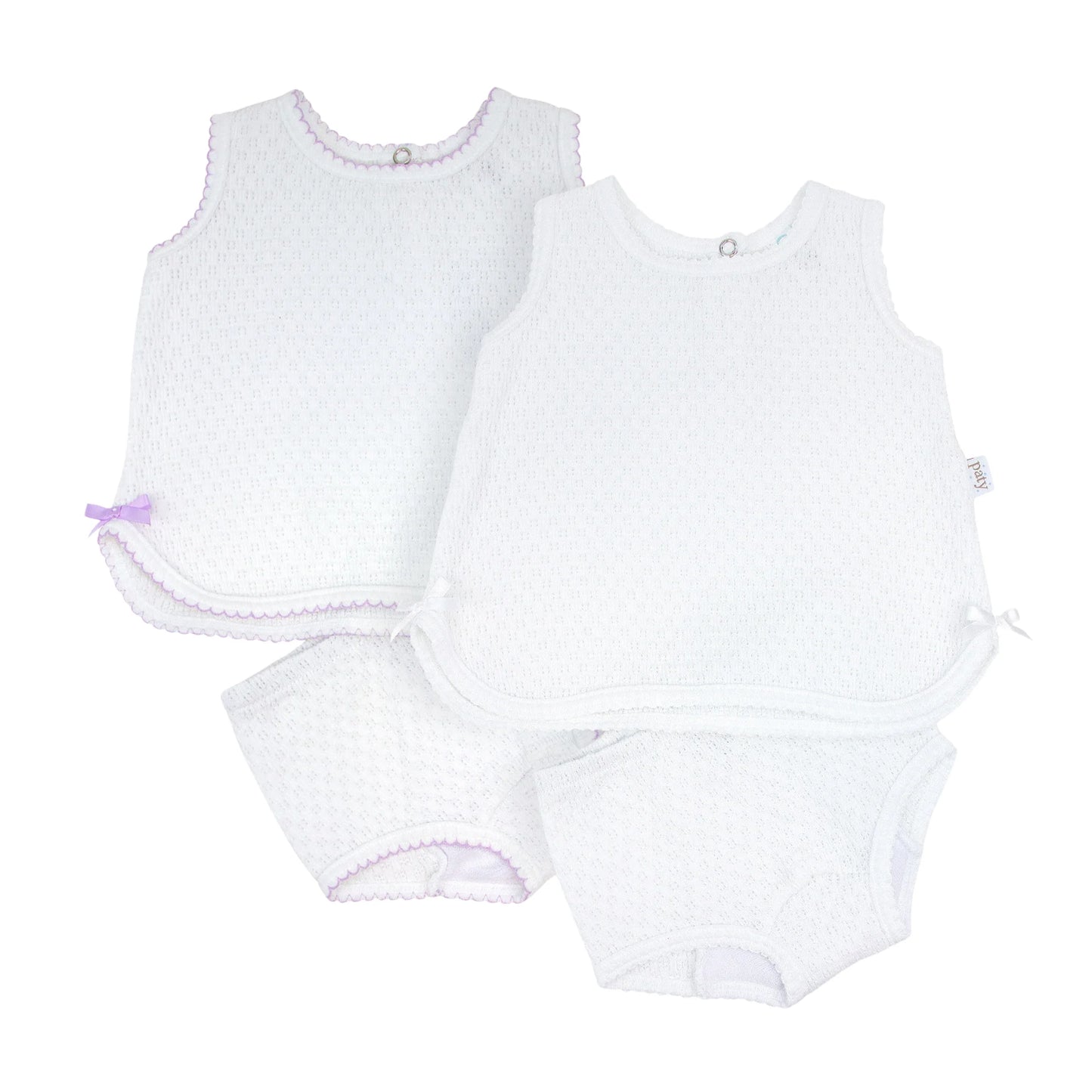 Paty Knit Solid Color Diaper Set- Bow or No Bow -PREORDER