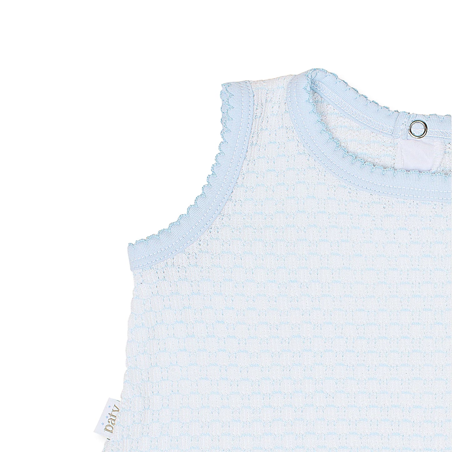 Paty Knit Pinstripe Diaper Set with Pima Trim PREORDER