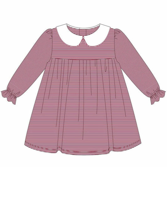Lottie Dress - Red Stripe