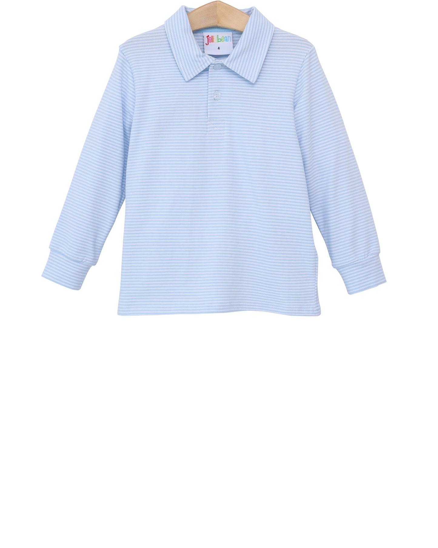 Michael Polo LS - Light Blue Stripe