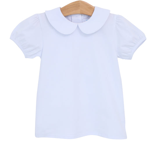 Peter Pan Collar Top - White