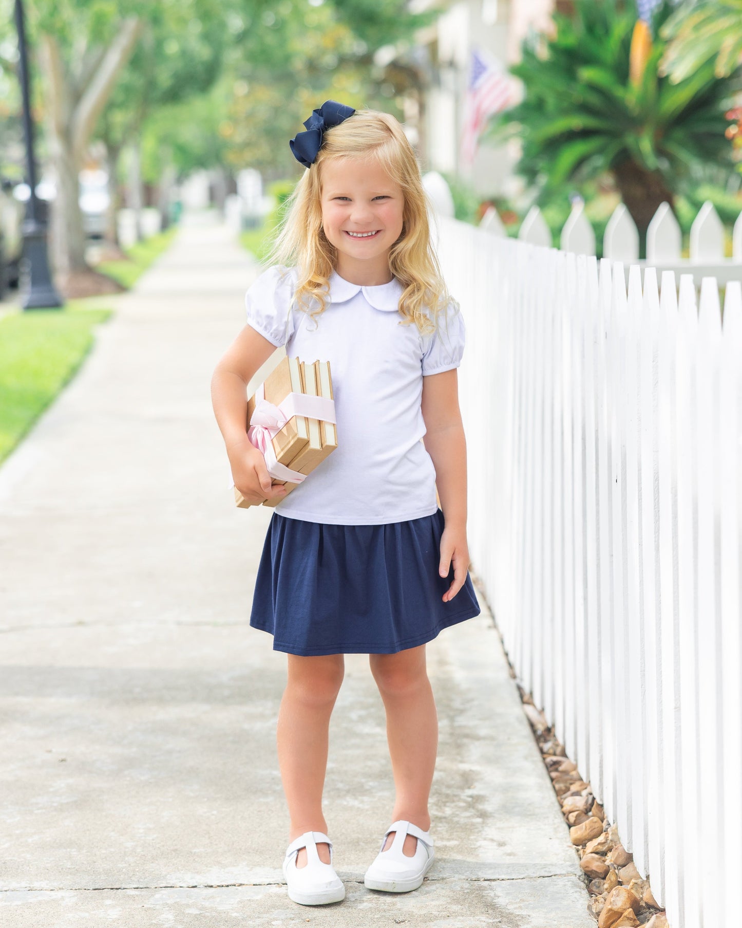 Peter Pan Collar Top - White