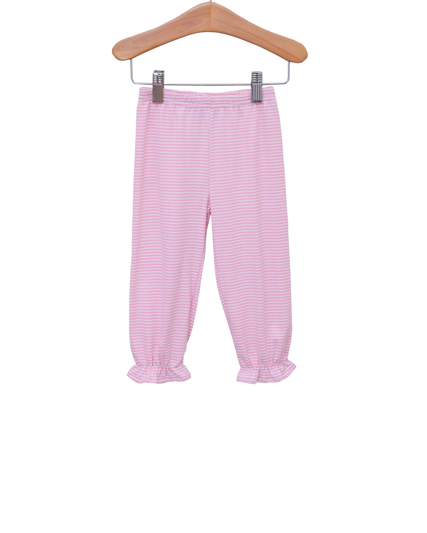 Ruffle Bloomer Pants - Light Pink Stripe