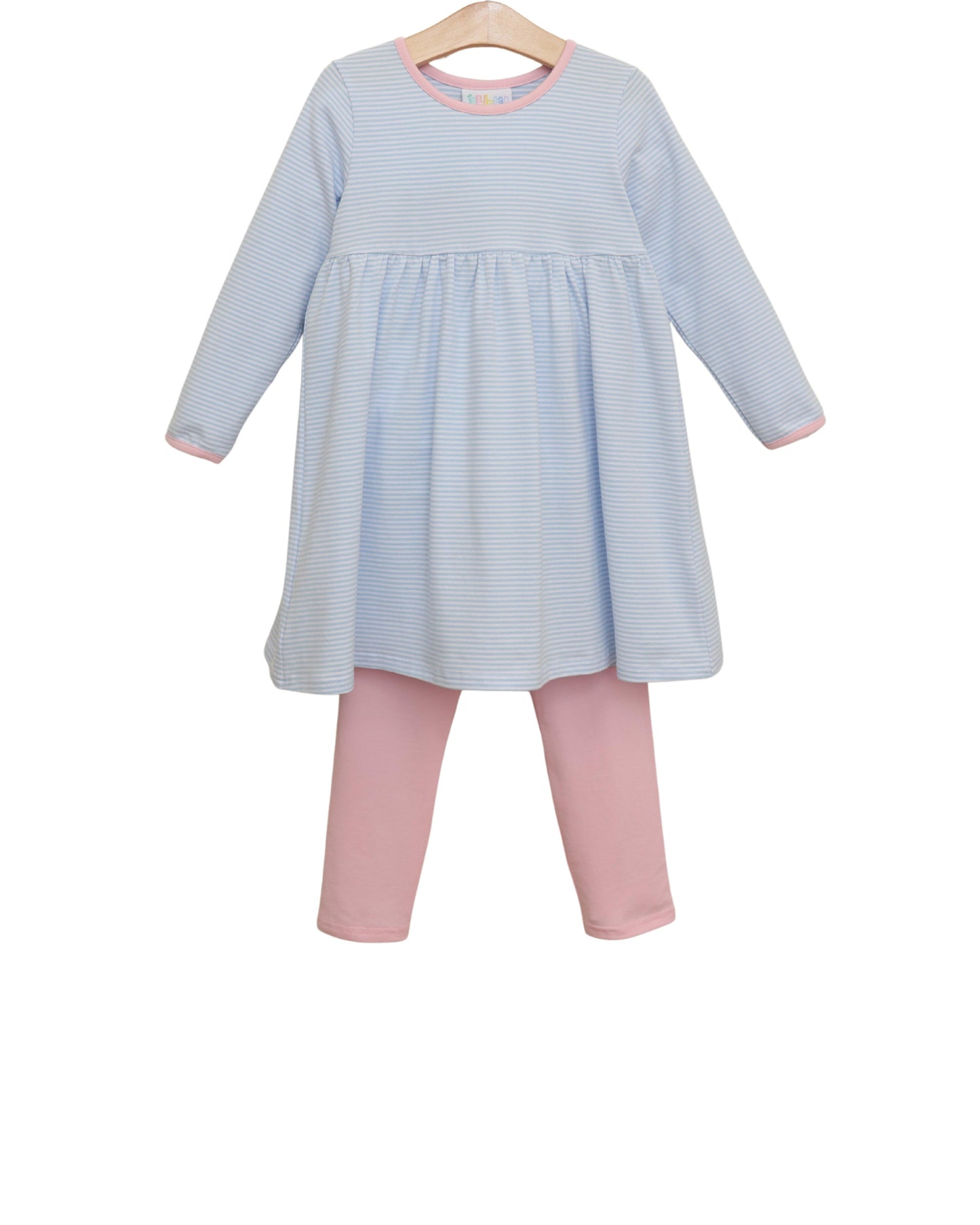 Sadie Pants Set - Light Blue Stripe/Light Pink